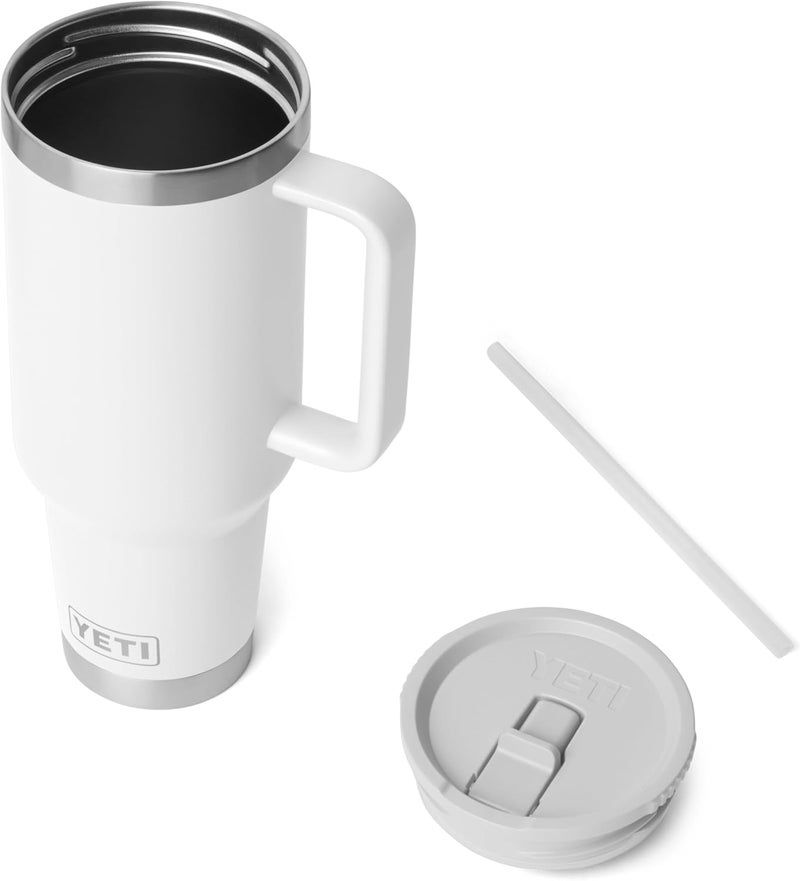 YETI Rambler 40 oz Travel Mug with Flip Straw Lid – Stainless Steel, Vacuum Insulated, Leakproof, Cup Holder Friendly - Image 2